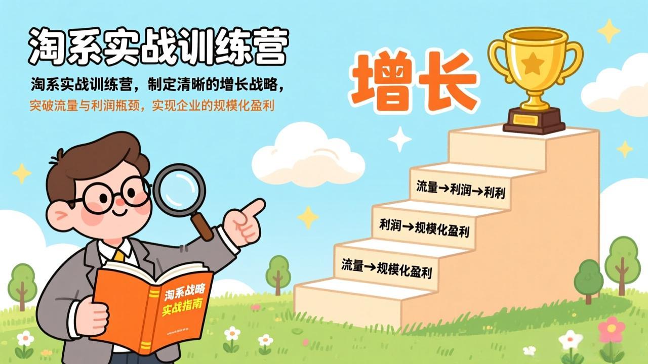 淘系实战训练营，制定清晰的增长战略，突破流量与利润瓶颈，实现企业的规模化盈利好创网-专注优质VIP网课 网络创业落地实操课程资源分享 – 每天更新_高质量项目输出好创网