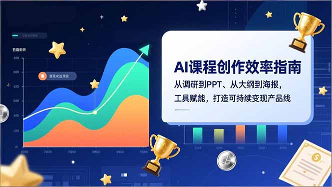 AI课程创作效率指南，从调研到PPT、从大纲到海报，工具赋能，打造可持续变现产品线好创网-专注优质VIP网课 网络创业落地实操课程资源分享 – 每天更新_高质量项目输出好创网