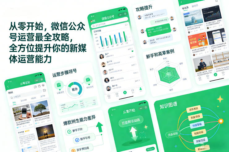 从零开始，微信公众号运营最全攻略，全方位提升你的新媒体运营能力好创网-专注优质VIP网课 网络创业落地实操课程资源分享 – 每天更新_高质量项目输出好创网