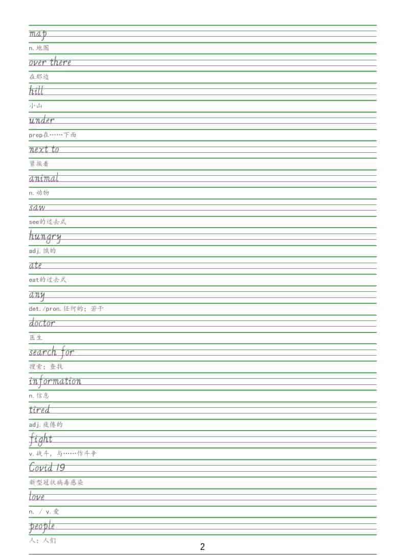 五年级下英语手写体字帖《闽教版》好创网-专注优质VIP网课 网络创业落地实操课程资源分享 – 每天更新_高质量项目输出好创网