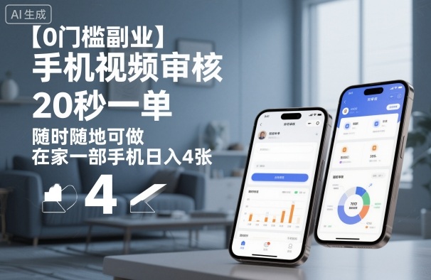 【0门槛副业】手机视频审核，20秒一单，随时随地可做，在家一部手机日入4张【揭秘】好创网-专注优质VIP网课 网络创业落地实操课程资源分享 – 每天更新_高质量项目输出好创网