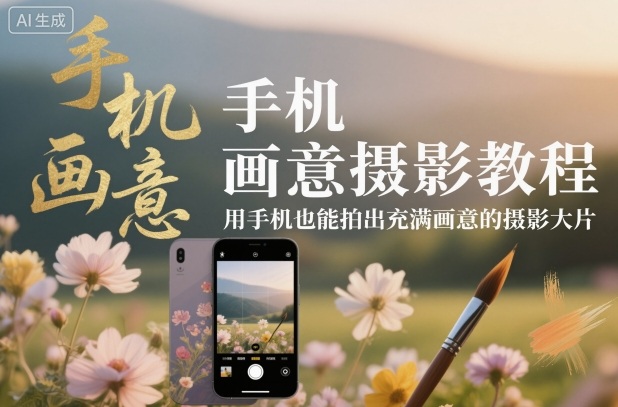 手机画意摄影教程,用手机也能拍出充满画意的摄影大片好创网-专注优质VIP网课 网络创业落地实操课程资源分享 – 每天更新_高质量项目输出好创网