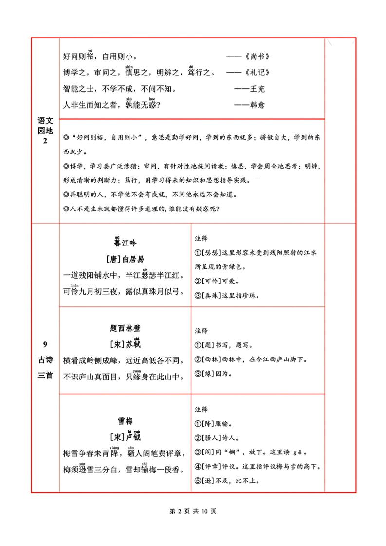 四上语文必背内容+默写表好创网-专注优质VIP网课 网络创业落地实操课程资源分享 – 每天更新_高质量项目输出好创网