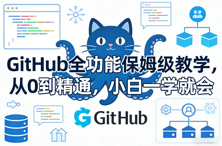 GitHub全功能保姆级教学，从0到精通，小白一学就会好创网-专注优质VIP网课 网络创业落地实操课程资源分享 – 每天更新_高质量项目输出好创网