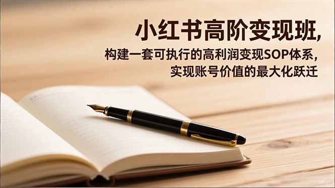 小红书高阶变现班,构建一套可执行的高利润变现SOP体系,实现账号价值的最大化跃迁好创网-专注优质VIP网课 网络创业落地实操课程资源分享 – 每天更新_高质量项目输出好创网