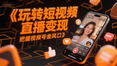 玩转短视频直播变现,把握视频号金风口好创网-专注优质VIP网课 网络创业落地实操课程资源分享 – 每天更新_高质量项目输出好创网