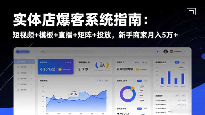 实体店爆客系统指南：短视频+模板+直播+矩阵+投放，新手商家月入5万+好创网-专注优质VIP网课 网络创业落地实操课程资源分享 – 每天更新_高质量项目输出好创网