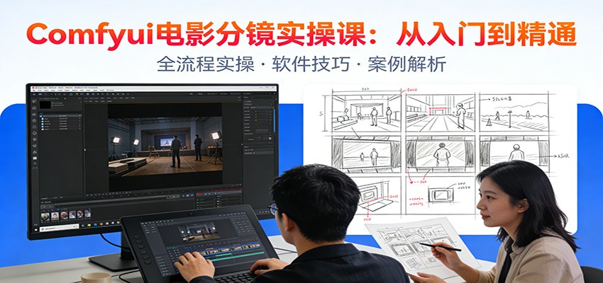 ComfyUI电影分镜实操课：分镜一致性，全流程AI视频制作，零基础也能做专业分镜好创网-专注优质VIP网课 网络创业落地实操课程资源分享 – 每天更新_高质量项目输出好创网
