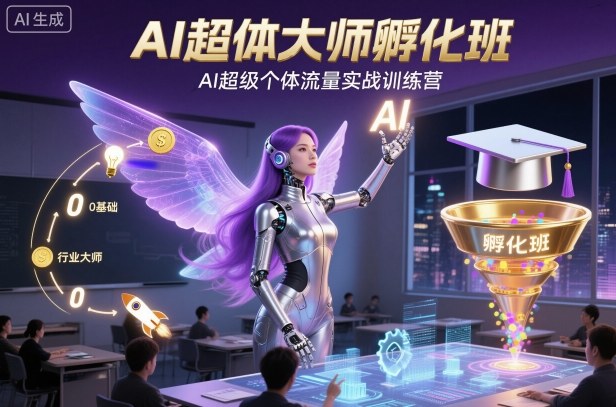 AI超体大师孵化班,AI超级个体流量实战训练营好创网-专注优质VIP网课 网络创业落地实操课程资源分享 – 每天更新_高质量项目输出好创网