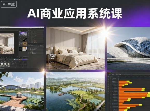 AI商业应用系统课,室内-软装-建筑-景观,智能设计+效果图+动画画实战好创网-专注优质VIP网课 网络创业落地实操课程资源分享 – 每天更新_高质量项目输出好创网