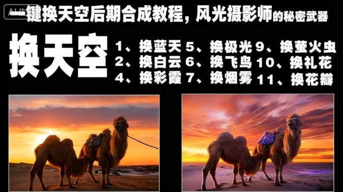 一键换天空后期合成教程，风光摄影师的秘密武器好创网-专注优质VIP网课 网络创业落地实操课程资源分享 – 每天更新_高质量项目输出好创网