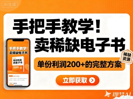 手把手教学！在小红书卖稀缺电子书，单份利润2张+的完整方案好创网-专注优质VIP网课 网络创业落地实操课程资源分享 – 每天更新_高质量项目输出好创网