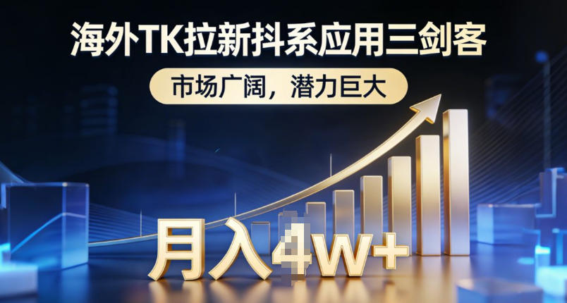 海外TK拉新抖系应用三剑客，市场广阔，潜力巨大，月入1w+好创网-专注优质VIP网课 网络创业落地实操课程资源分享 – 每天更新_高质量项目输出好创网