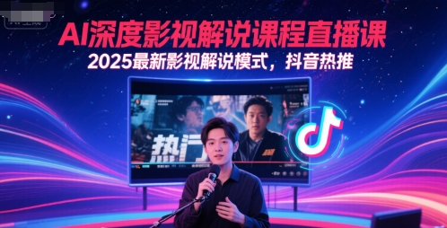 AI深度影视解说课程直播课,2025最新影视解说模式,抖音热推好创网-专注优质VIP网课 网络创业落地实操课程资源分享 – 每天更新_高质量项目输出好创网