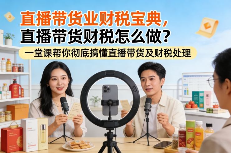 直播带货业财税宝典，直播带货财税怎么做？一堂课帮你彻底搞懂直播带货及财税处理好创网-专注优质VIP网课 网络创业落地实操课程资源分享 – 每天更新_高质量项目输出好创网