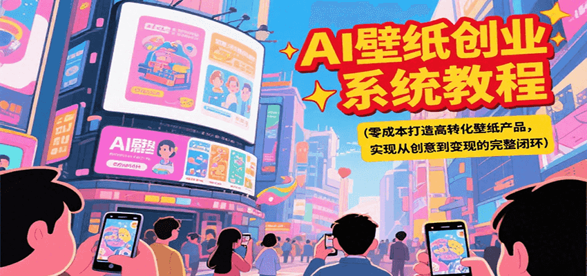 AI壁纸创业系统教程,零成本打造高转化壁纸产品,实现从创意到变现的完整闭环好创网-专注优质VIP网课 网络创业落地实操课程资源分享 – 每天更新_高质量项目输出好创网