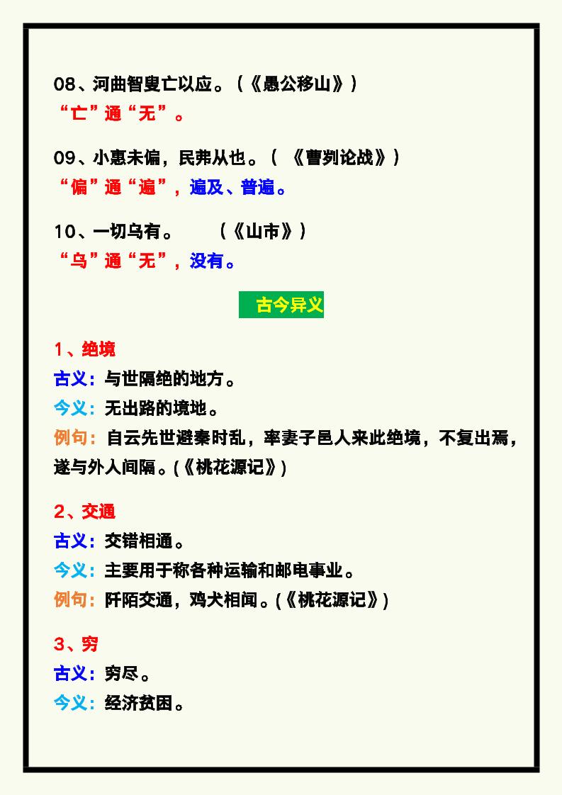 【2025秋新版】四年级语文上册《文言文知识点》，考试必考！好创网-专注优质VIP网课 网络创业落地实操课程资源分享 – 每天更新_高质量项目输出好创网