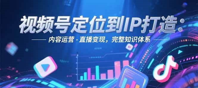 视频号定位到IP打造:账号搭建-内容运营-直播变现,完整知识体系好创网-专注优质VIP网课 网络创业落地实操课程资源分享 – 每天更新_高质量项目输出好创网