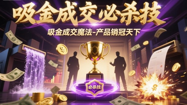 吸金成交必杀技，吸金成交魔法-产品销冠天下好创网-专注优质VIP网课 网络创业落地实操课程资源分享 – 每天更新_高质量项目输出好创网