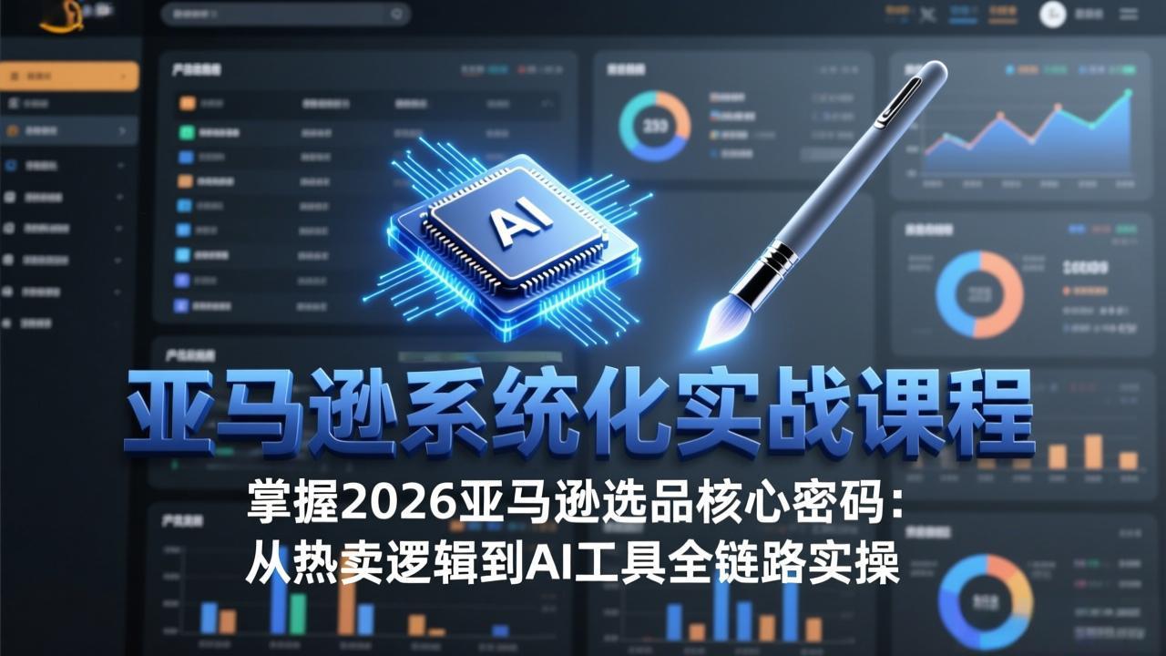 亚马逊系统化实战课-更新3月：2026最新选品方法论，从热卖原因分析到AI作图，提升选品成功率好创网-专注优质VIP网课 网络创业落地实操课程资源分享 – 每天更新_高质量项目输出好创网