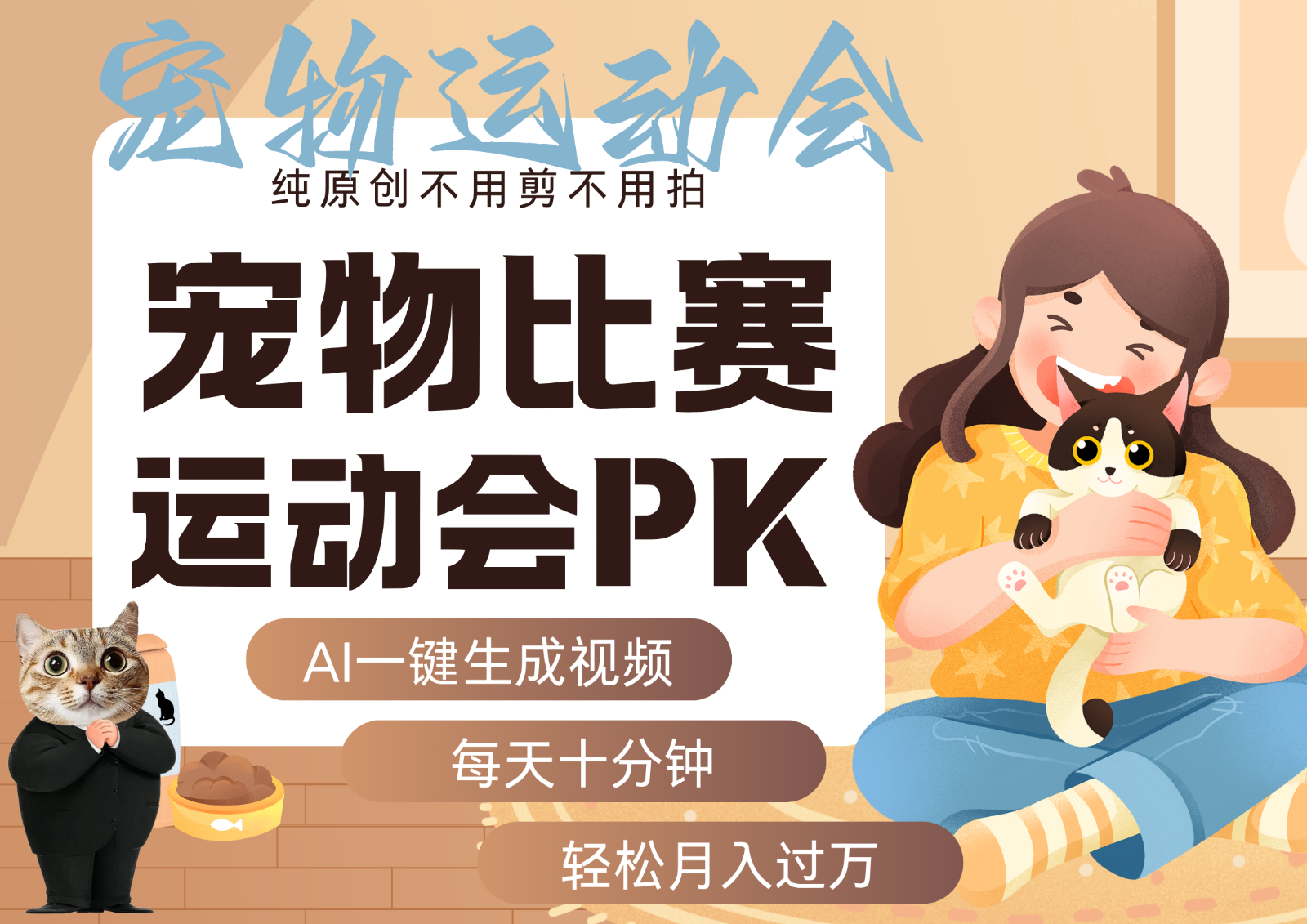 AI萌宠运动员跳水 射击 篮球 足球比赛 每天十分钟 附详细提示词文案库 代替做...好创网-专注优质VIP网课 网络创业落地实操课程资源分享 – 每天更新_高质量项目输出好创网