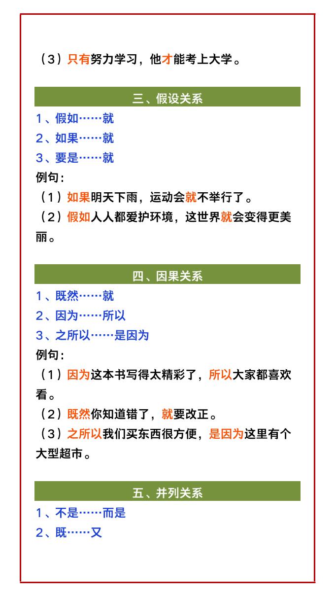 【2025秋新版】二年级语文必考重点关联词造句，给孩子收藏！-二上语文好创网-专注优质VIP网课 网络创业落地实操课程资源分享 – 每天更新_高质量项目输出好创网