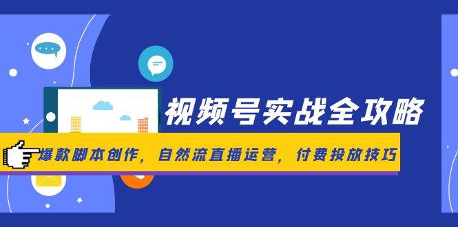 视频号实战全攻略，爆款脚本创作，自然流直播运营，付费投放技巧好创网-专注优质VIP网课 网络创业落地实操课程资源分享 – 每天更新_高质量项目输出好创网