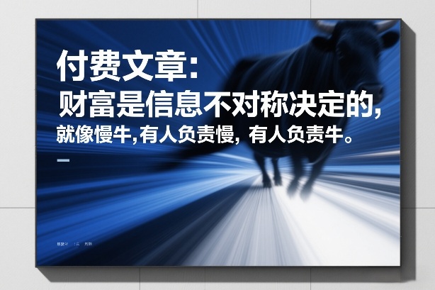 付费文章：财富是信息不对称决定的，就像慢牛，有人负责慢，有人负责牛好创网-专注优质VIP网课 网络创业落地实操课程资源分享 – 每天更新_高质量项目输出好创网