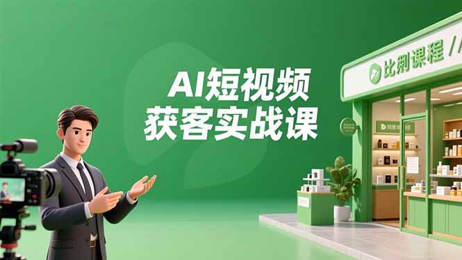 AI短视频获客实战课，数字人创作、实体行业应用、精准引流，30天获取客源月入6万+好创网-专注优质VIP网课 网络创业落地实操课程资源分享 – 每天更新_高质量项目输出好创网
