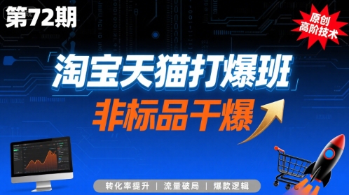 淘宝天猫打爆班原创高阶技术第72期,非标品干爆好创网-专注优质VIP网课 网络创业落地实操课程资源分享 – 每天更新_高质量项目输出好创网