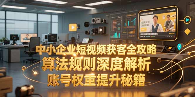 中小企业短视频获客全攻略，算法规则深度解析，账号权重提升秘籍好创网-专注优质VIP网课 网络创业落地实操课程资源分享 – 每天更新_高质量项目输出好创网
