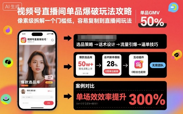 视频号直播间单品爆破玩法攻略,像素级拆解一个门槛低,容易复制到直播间玩法好创网-专注优质VIP网课 网络创业落地实操课程资源分享 – 每天更新_高质量项目输出好创网