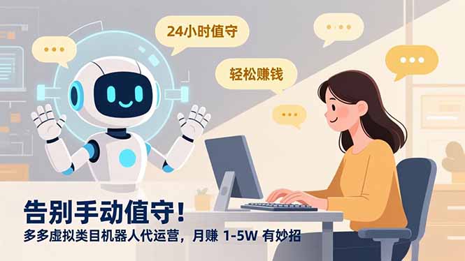 告别手动值守！多多虚拟类目机器人代运营，月赚 1-5W 有妙招好创网-专注优质VIP网课 网络创业落地实操课程资源分享 – 每天更新_高质量项目输出好创网