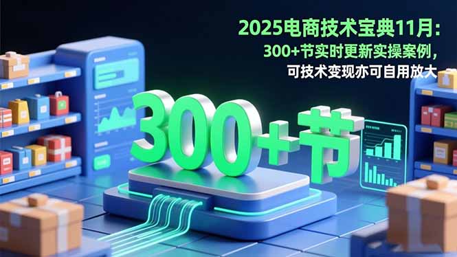 2025电商技术宝典11月:200+节实时更新实操案例,可技术变现亦可自用放大好创网-专注优质VIP网课 网络创业落地实操课程资源分享 – 每天更新_高质量项目输出好创网