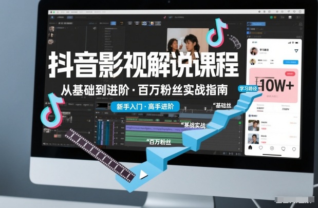 抖音百万粉丝影视解说课程，基础到进阶课，适合新手和进阶学习好创网-专注优质VIP网课 网络创业落地实操课程资源分享 – 每天更新_高质量项目输出好创网