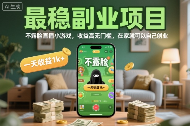 最稳副业项目,不露脸直播小游戏,收益高无门槛,一天收益1k+,在家就可以自己创业【揭秘】好创网-专注优质VIP网课 网络创业落地实操课程资源分享 – 每天更新_高质量项目输出好创网