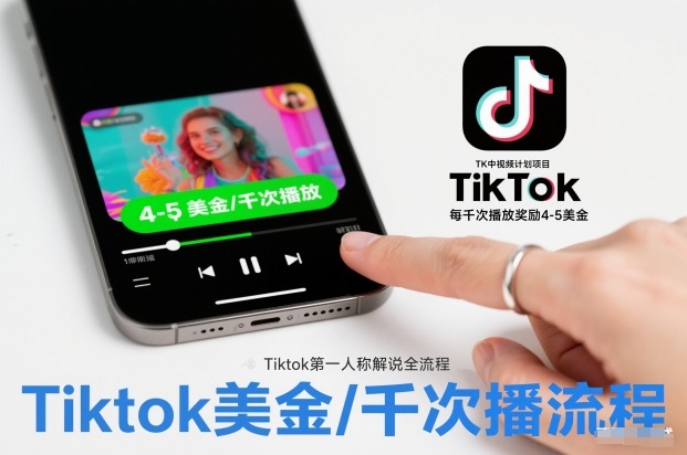 TK中视频计划项目,Tiktok第一人称解说流程,每干次播放奖励4-5美金好创网-专注优质VIP网课 网络创业落地实操课程资源分享 – 每天更新_高质量项目输出好创网