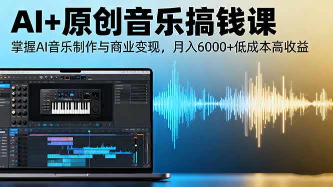 AI+原创音乐搞钱课：掌握AI音乐制作与商业变现，月入6000+低成本高收益好创网-专注优质VIP网课 网络创业落地实操课程资源分享 – 每天更新_高质量项目输出好创网