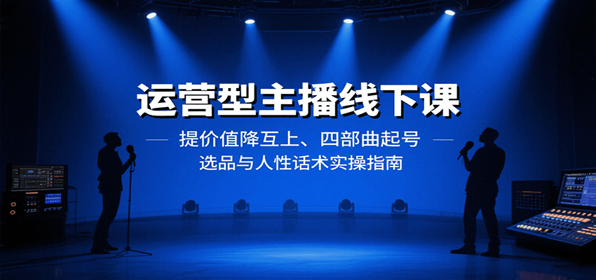 运营型主播线下课:提价值降互上、四部曲起号、选品与人性话术实操指南好创网-专注优质VIP网课 网络创业落地实操课程资源分享 – 每天更新_高质量项目输出好创网