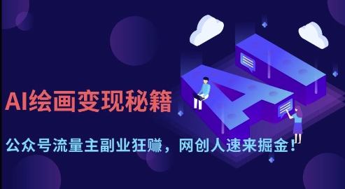 AI绘画变现秘籍：公众号流量主副业狂挣，网创人速来掘金【揭秘】好创网-专注优质VIP网课 网络创业落地实操课程资源分享 – 每天更新_高质量项目输出好创网