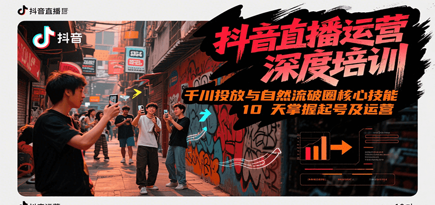 抖音直播运营深度培训,千川投放与自然流核心技能,10天掌握起号及运营(6-7月新课)好创网-专注优质VIP网课 网络创业落地实操课程资源分享 – 每天更新_高质量项目输出好创网