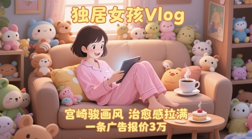 单个账号涨粉71W！用AI制作独居女孩Vlog，宫崎骏画风，治愈感拉满，一条广告报价3W好创网-专注优质VIP网课 网络创业落地实操课程资源分享 – 每天更新_高质量项目输出好创网