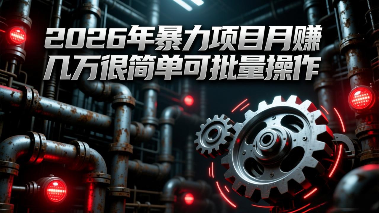 2026年暴力项目月赚几万很简单可批量操作，成本低，利润大好创网-专注优质VIP网课 网络创业落地实操课程资源分享 – 每天更新_高质量项目输出好创网