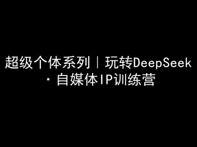 超级个体系列,玩转DeepSeek·自媒体IP训练营,deepseek教程好创网-专注优质VIP网课 网络创业落地实操课程资源分享 – 每天更新_高质量项目输出好创网