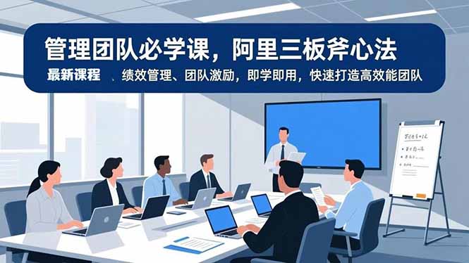 管理团队必学课，阿里三板斧心法、绩效管理、团队激励，即学即用，快速打造高效能团队好创网-专注优质VIP网课 网络创业落地实操课程资源分享 – 每天更新_高质量项目输出好创网