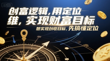 创富逻辑,用定位思维实现财富目标,想实现创收目标,先搞懂定位