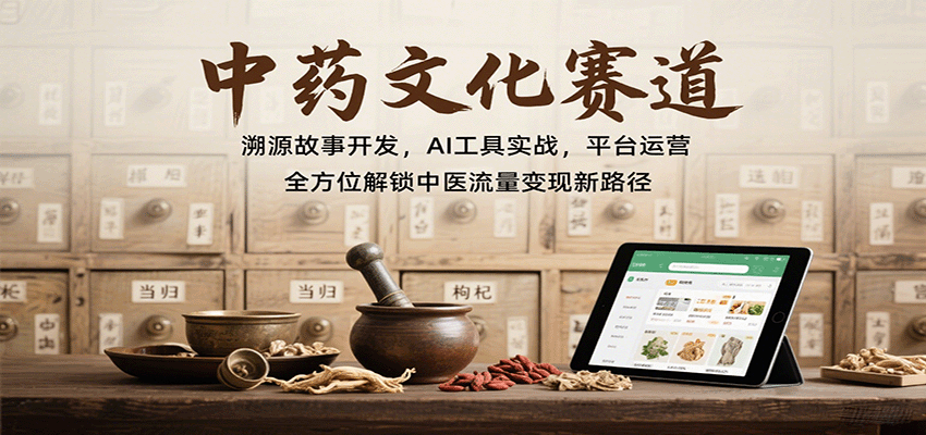 图片[1]好创网-专注优质VIP网课 网络创业落地实操课程资源分享 – 每天更新_高质量项目输出中药文化赛道：溯源故事开发，AI工具实战，平台运营，全方位解锁中医流量变现新路径好创网-专注优质VIP网课 网络创业落地实操课程资源分享 – 每天更新_高质量项目输出好创网