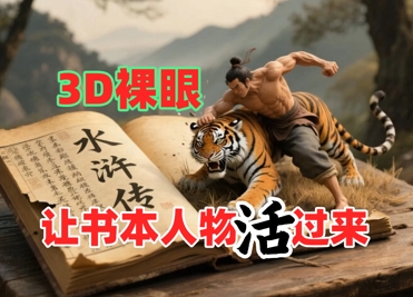 书本人物裸眼3D视频,新的玩法,流量超猛,保姆级教程