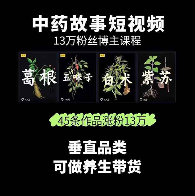 图片[2]好创网-专注优质VIP网课 网络创业落地实操课程资源分享 – 每天更新_高质量项目输出中药文化赛道：溯源故事开发，AI工具实战，平台运营，全方位解锁中医流量变现新路径好创网-专注优质VIP网课 网络创业落地实操课程资源分享 – 每天更新_高质量项目输出好创网