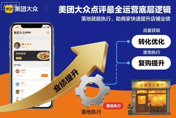 美团大众点评最全运营底层逻辑,落地就能执行,助商家快速提升店铺业绩